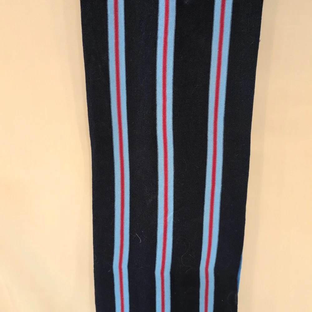 Gap Reversible Knit Scarf Blue Grey Black Striped 348238 Cotton Blend Mens Women